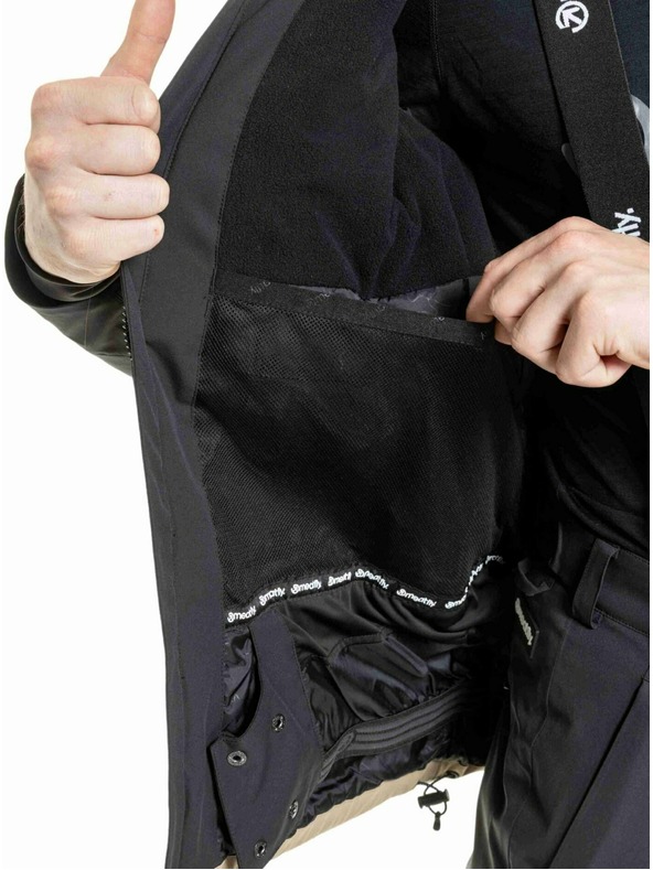 Meatfly Meatfly pánská SNB & SKI bunda Manifold Black / Safari