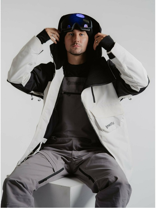 Meatfly Meatfly pánská SNB & SKI bunda Blake Clouds White