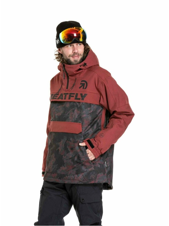 Meatfly Meatfly pánská SNB & SKI bunda Zenith Wine Mossy