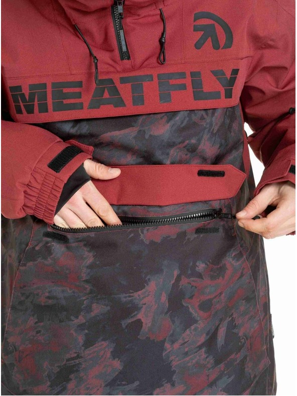 Meatfly Meatfly pánská SNB & SKI bunda Zenith Wine Mossy