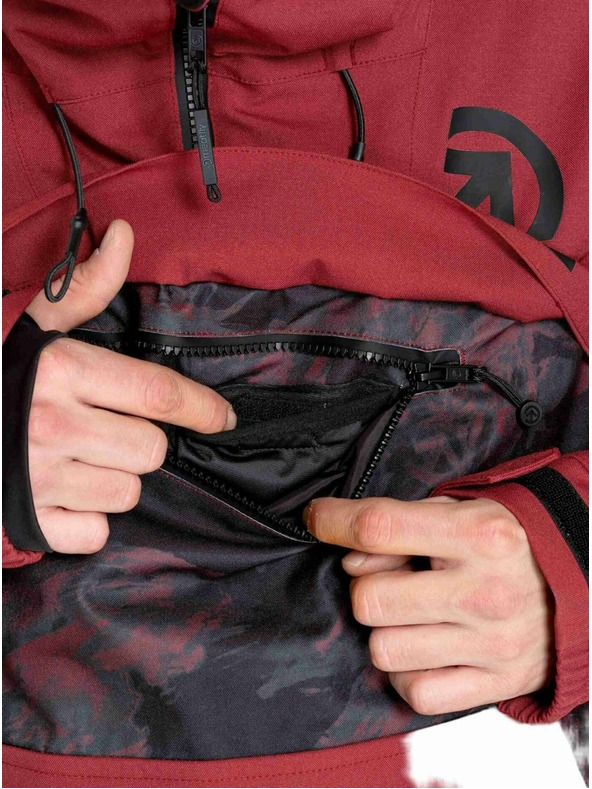 Meatfly Meatfly pánská SNB & SKI bunda Zenith Wine Mossy