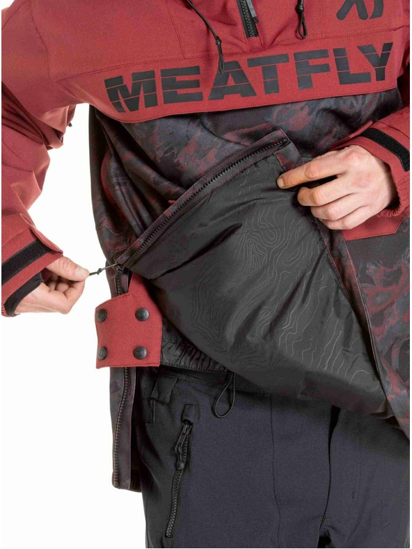 Meatfly Meatfly pánská SNB & SKI bunda Zenith Wine Mossy