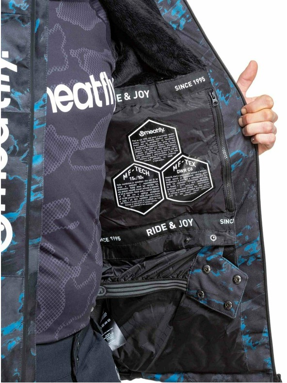 Meatfly Meatfly pánská SNB & SKI bunda Manifold Blue Mossy