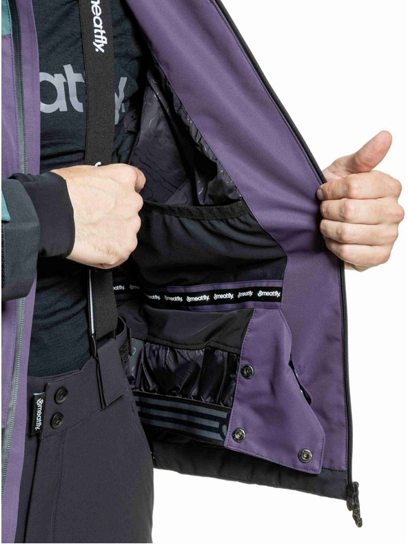 Meatfly Meatfly pánská SNB & SKI bunda Shader Botanical Purple