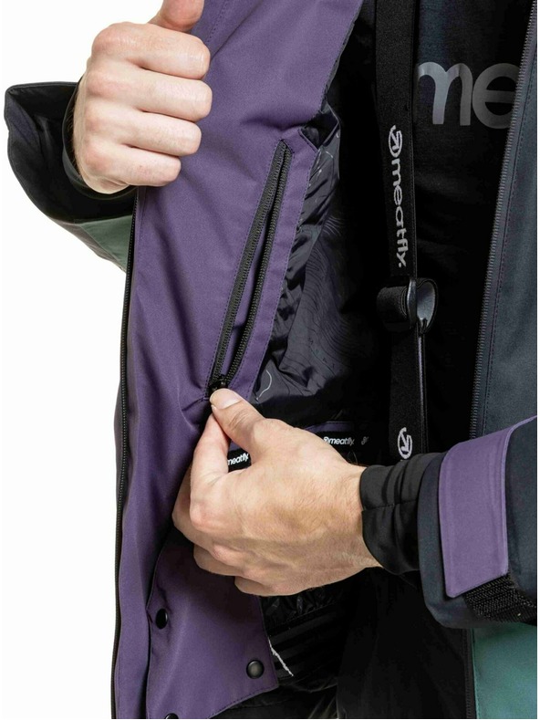 Meatfly Meatfly pánská SNB & SKI bunda Shader Botanical Purple