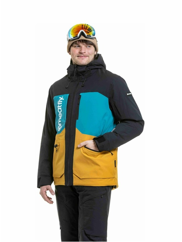 Meatfly Meatfly pánská SNB & SKI bunda Manifold Black / Chai Tea