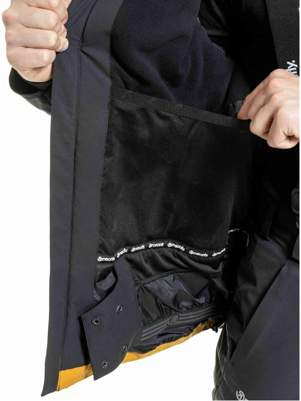 Meatfly Meatfly pánská SNB & SKI bunda Manifold Black / Chai Tea