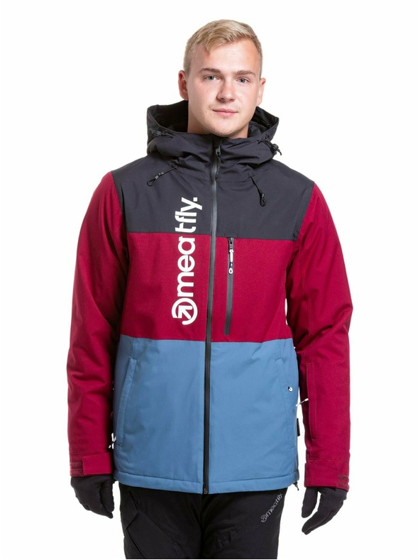 Meatfly Meatfly pánská SNB & SKI bunda Manifold Beet Red/Slate Blue