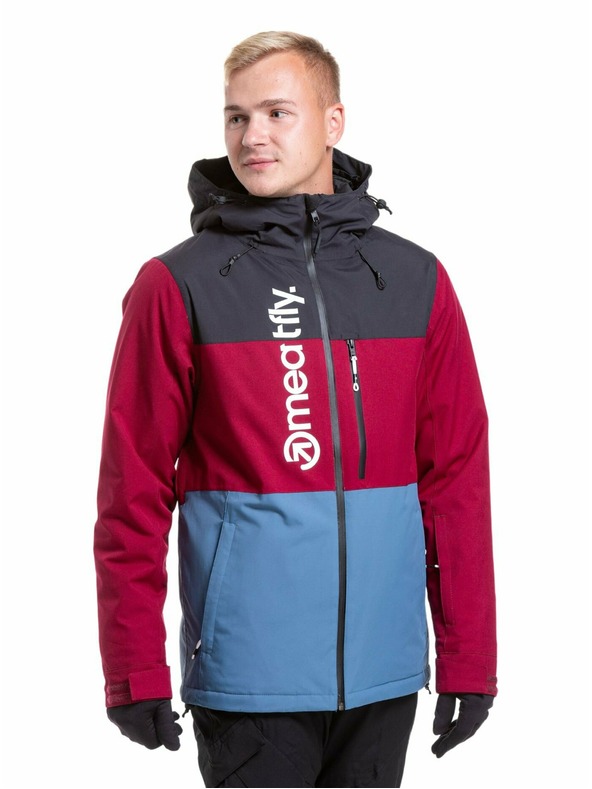 Meatfly Meatfly pánská SNB & SKI bunda Manifold Beet Red/Slate Blue
