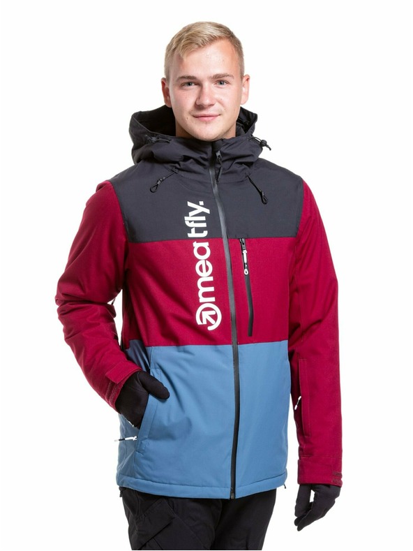 Meatfly Meatfly pánská SNB & SKI bunda Manifold Beet Red/Slate Blue