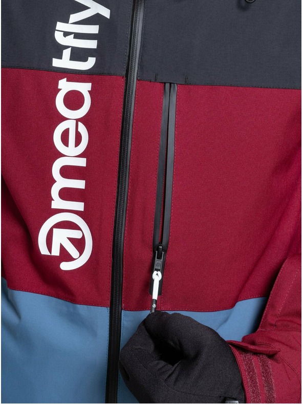 Meatfly Meatfly pánská SNB & SKI bunda Manifold Beet Red/Slate Blue