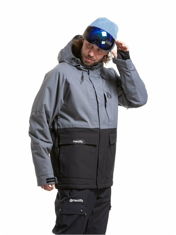 Meatfly Meatfly pánská SNB & SKI bunda Vertigo Dark Grey / Black