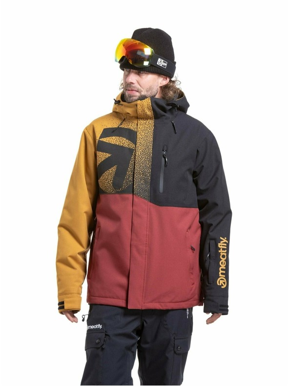 Meatfly Meatfly pánská SNB & SKI bunda Shader Wood / Merlot