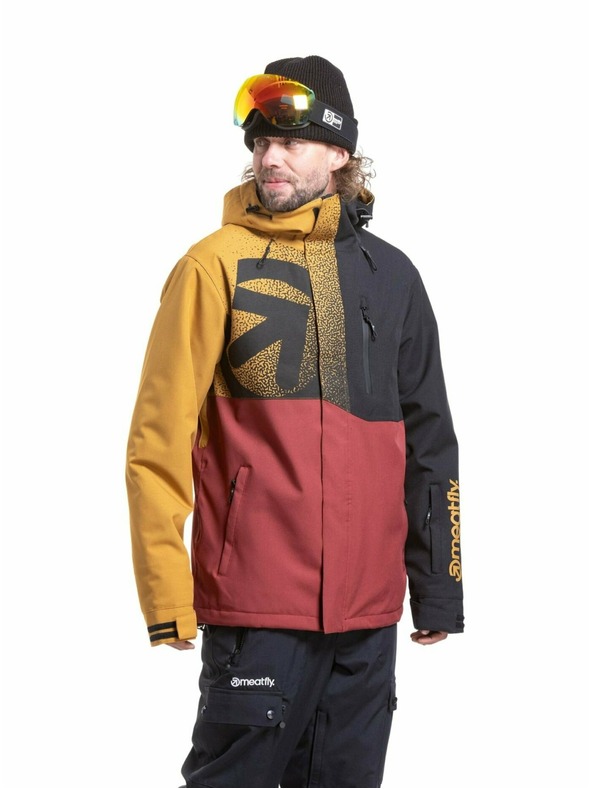 Meatfly Meatfly pánská SNB & SKI bunda Shader Wood / Merlot
