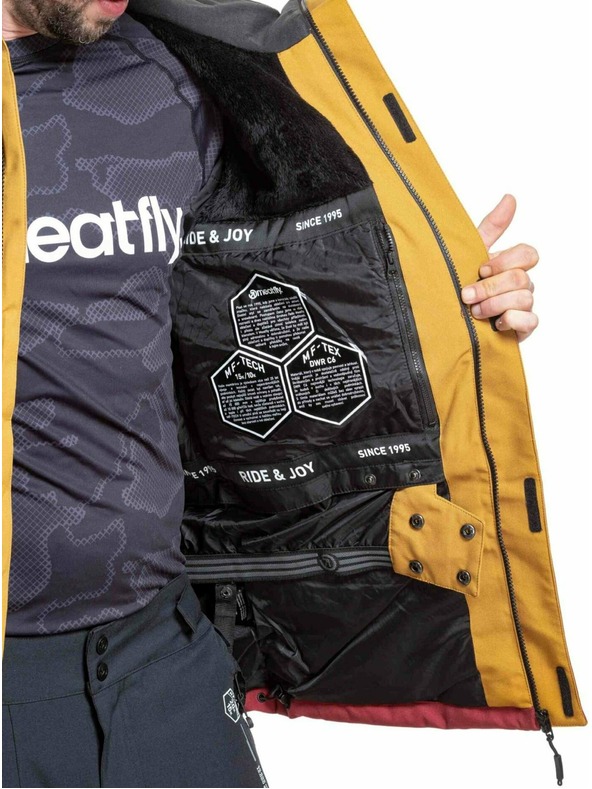 Meatfly Meatfly pánská SNB & SKI bunda Shader Wood / Merlot