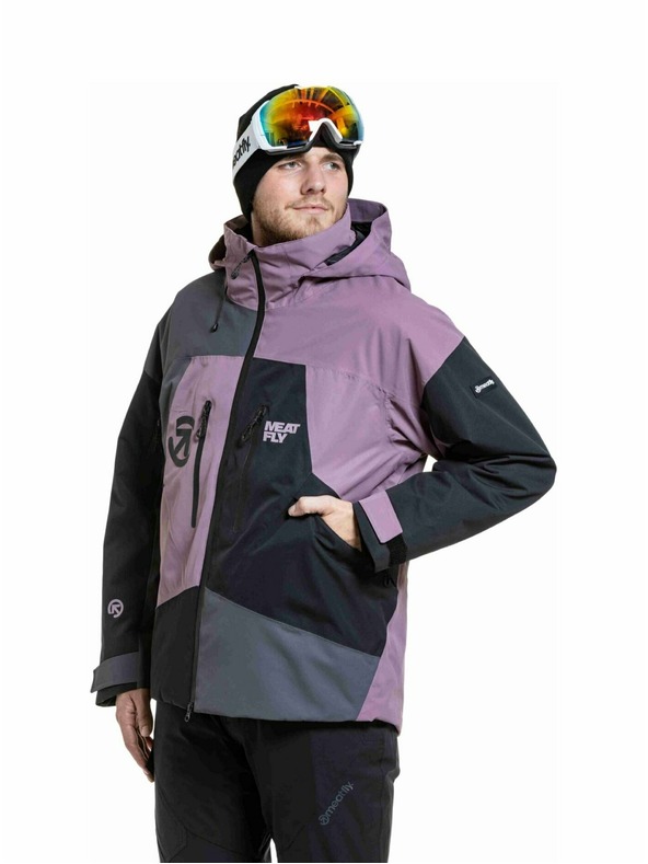 Meatfly Meatfly pánská SNB & SKI bunda Shader Gray Dark / Orchid