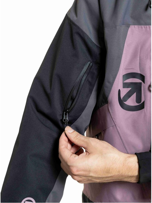 Meatfly Meatfly pánská SNB & SKI bunda Shader Gray Dark / Orchid