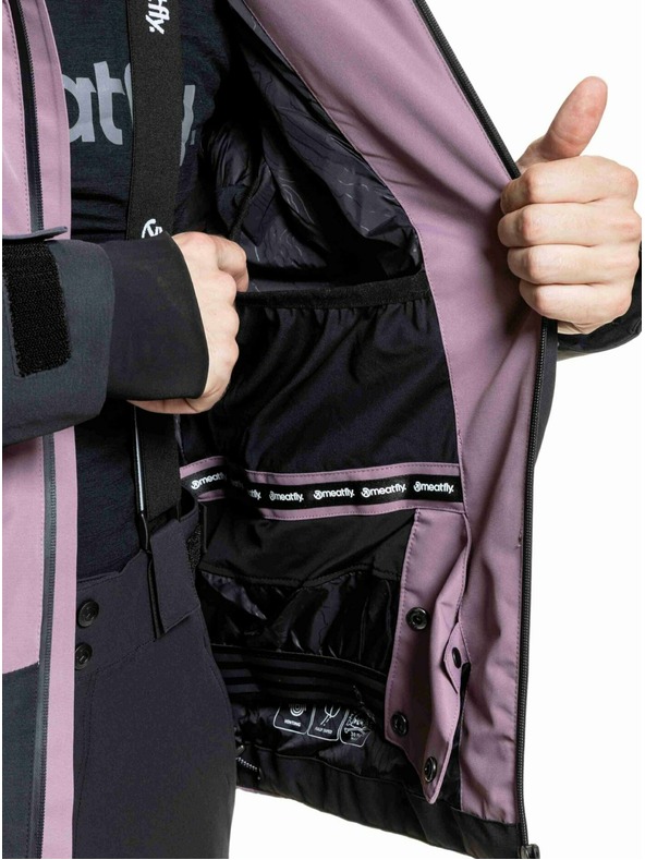 Meatfly Meatfly pánská SNB & SKI bunda Shader Gray Dark / Orchid