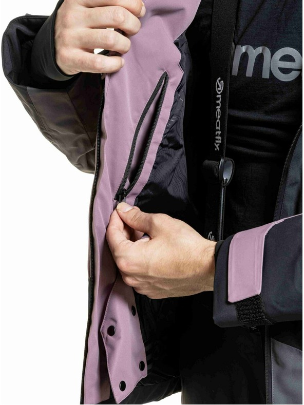 Meatfly Meatfly pánská SNB & SKI bunda Shader Gray Dark / Orchid