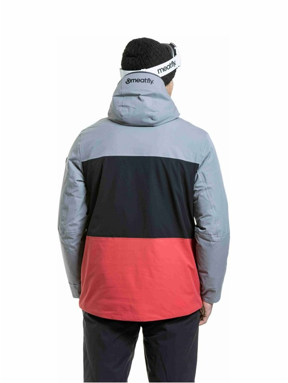 Meatfly Meatfly pánská SNB & SKI bunda Manifold Silver / Red