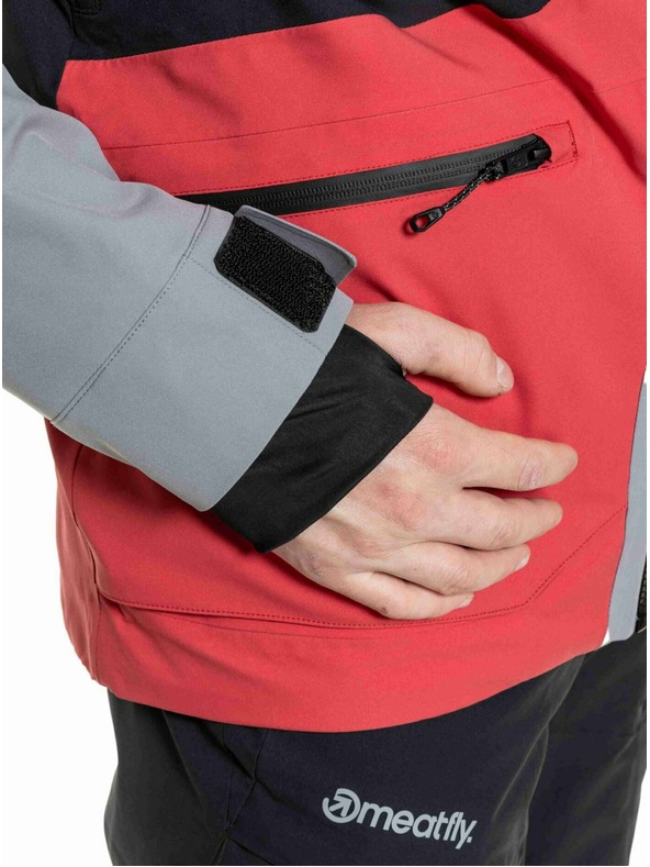 Meatfly Meatfly pánská SNB & SKI bunda Manifold Silver / Red