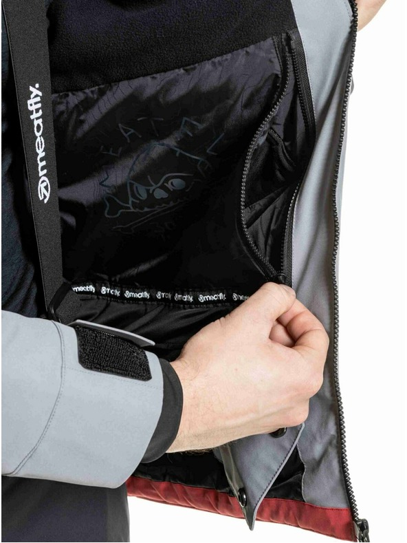 Meatfly Meatfly pánská SNB & SKI bunda Manifold Silver / Red