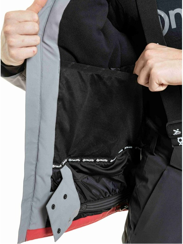 Meatfly Meatfly pánská SNB & SKI bunda Manifold Silver / Red