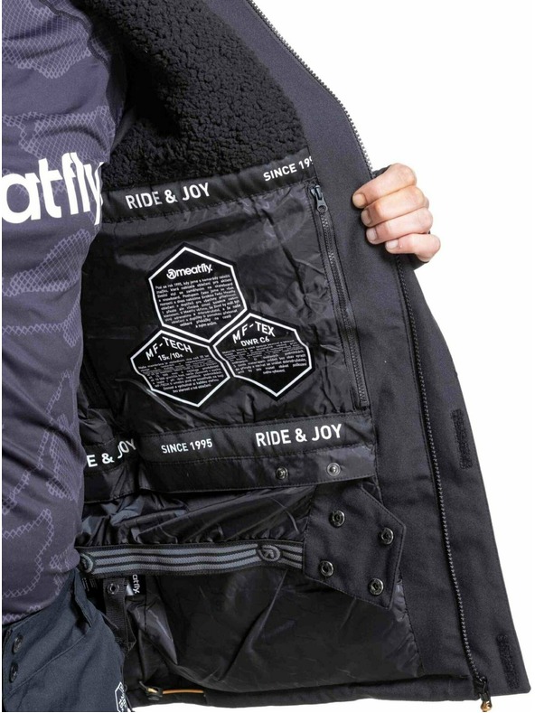 Meatfly Meatfly pánská SNB & SKI bunda Vertigo Black