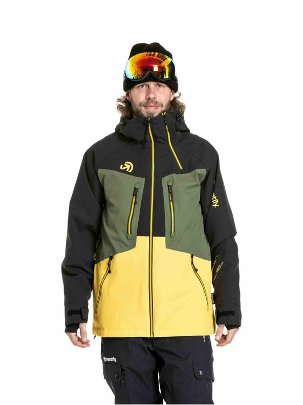 Meatfly Meatfly pánská SNB & SKI bunda Cronos Black / Solar Power