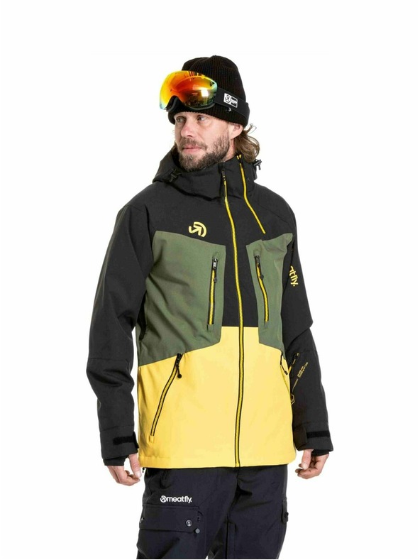 Meatfly Meatfly pánská SNB & SKI bunda Cronos Black / Solar Power