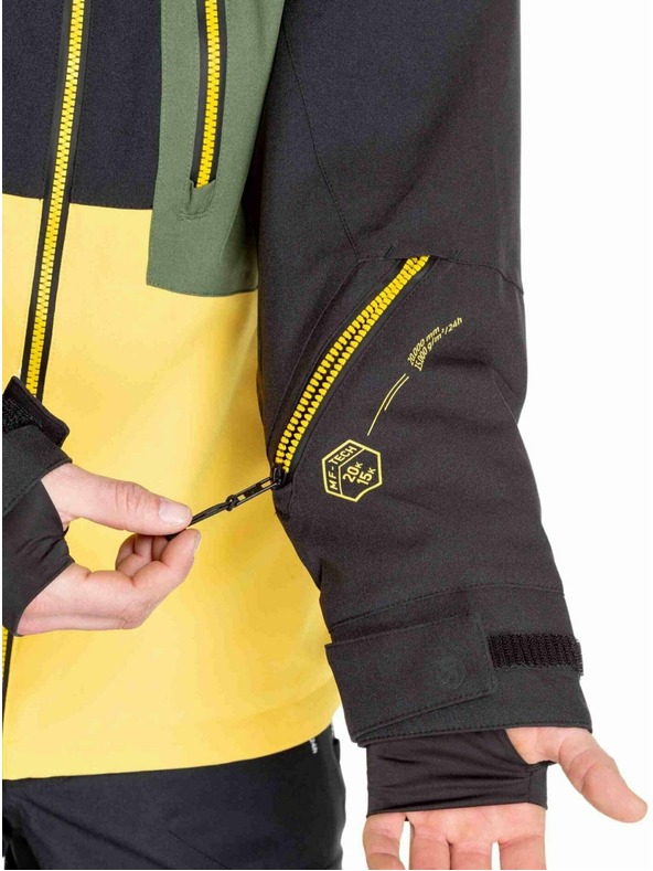 Meatfly Meatfly pánská SNB & SKI bunda Cronos Black / Solar Power