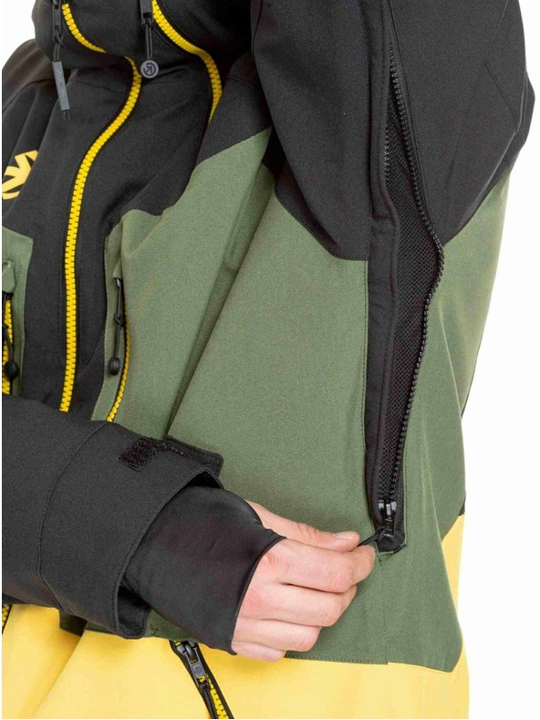 Meatfly Meatfly pánská SNB & SKI bunda Cronos Black / Solar Power