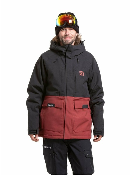Meatfly Meatfly pánská SNB & SKI bunda Vertigo Merlot / Black