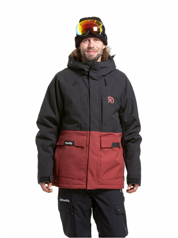 Meatfly Meatfly pánská SNB & SKI bunda Vertigo Merlot / Black