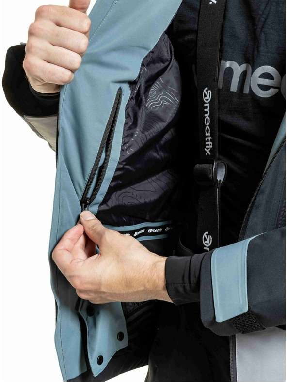 Meatfly Meatfly pánská SNB & SKI bunda Shader Blue Sea / Silver