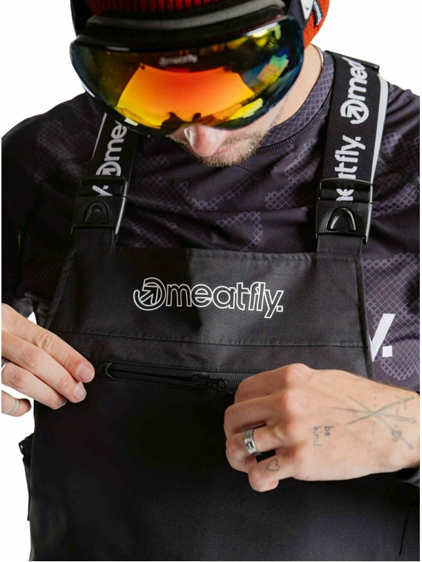 Meatfly Meatfly unisex SNB & SKI laclové kalhoty Kenny Black