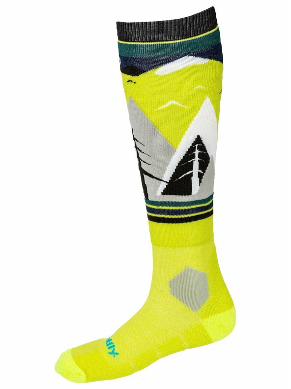 Meatfly Meatfly sNB & SKI ponožky Leeway Green Mountains