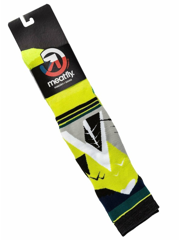 Meatfly Meatfly sNB & SKI ponožky Leeway Green Mountains