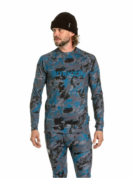 Meatfly Meatfly pánské termo tričko Avery Mossy Petrol