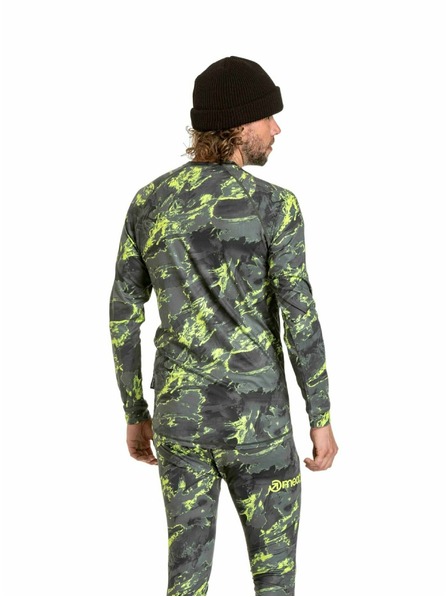 Meatfly Meatfly pánské termo tričko Avery Lime Mossy