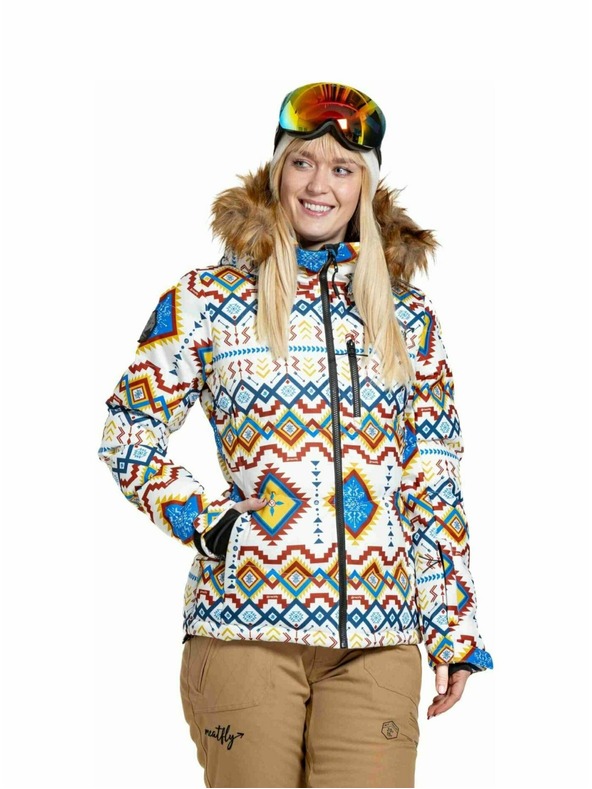 Meatfly Meatfly dámská SNB & SKI bunda Bonie White Jones