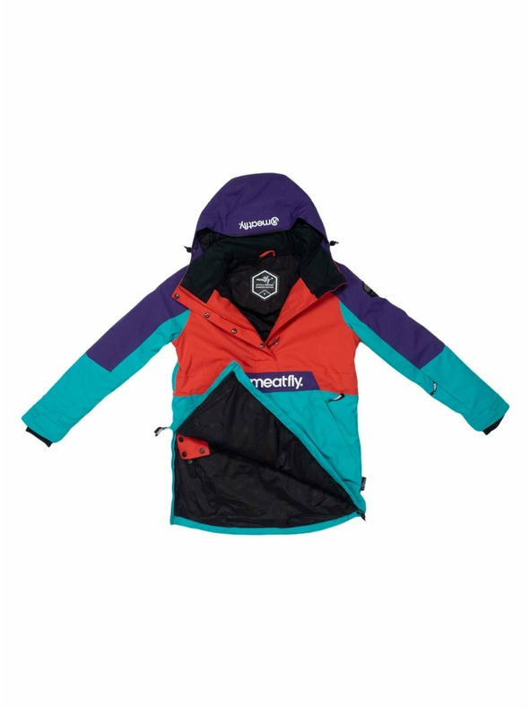 Meatfly Meatfly dámská SNB & SKI bunda Aiko Turquoise/Ferrari Red