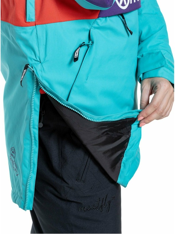 Meatfly Meatfly dámská SNB & SKI bunda Aiko Turquoise/Ferrari Red