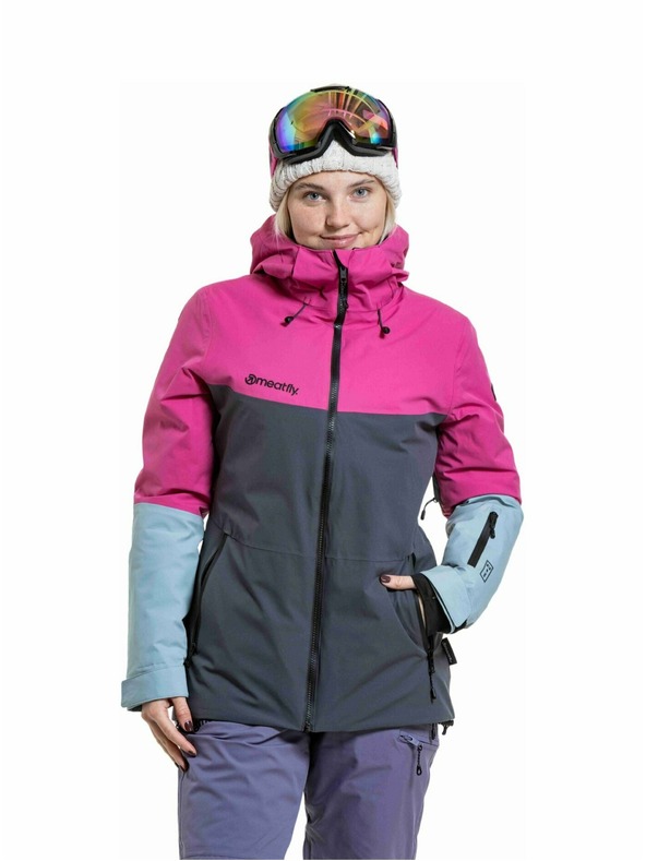 Meatfly Meatfly dámská SNB & SKI bunda Kirsten Grey Dark / Pink