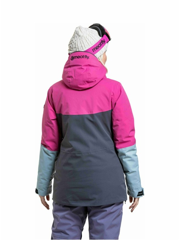 Meatfly Meatfly dámská SNB & SKI bunda Kirsten Grey Dark / Pink
