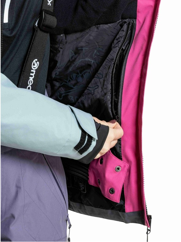 Meatfly Meatfly dámská SNB & SKI bunda Kirsten Grey Dark / Pink