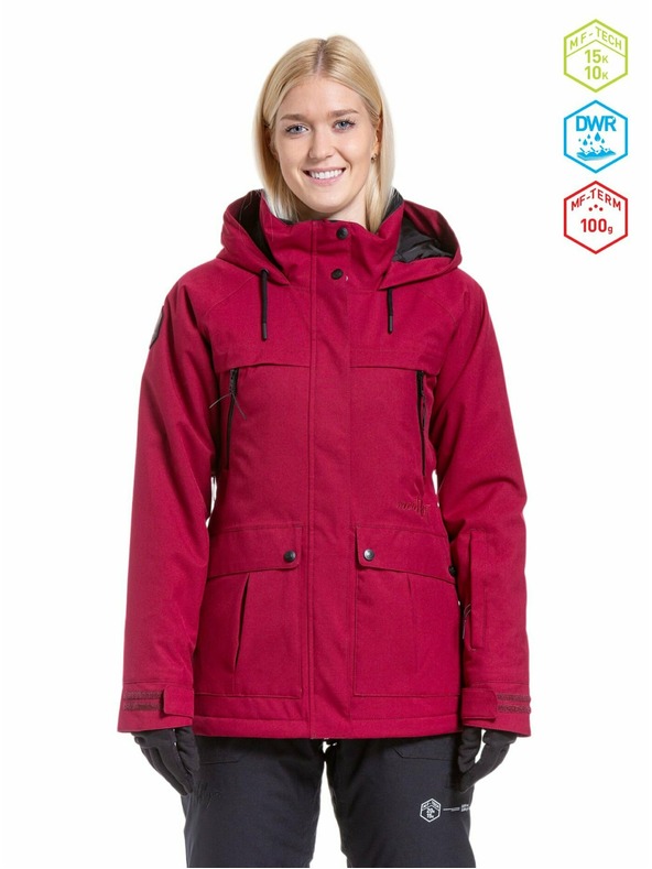 Meatfly Meatfly dámská SNB & SKI bunda Terra Beet Red