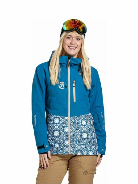 Meatfly Meatfly dámská SNB & SKI bunda Gaia Mosaic / Blue