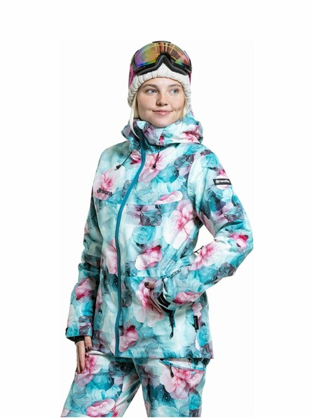 Meatfly Meatfly dámská SNB & SKI bunda Kirsten Pink Flowers