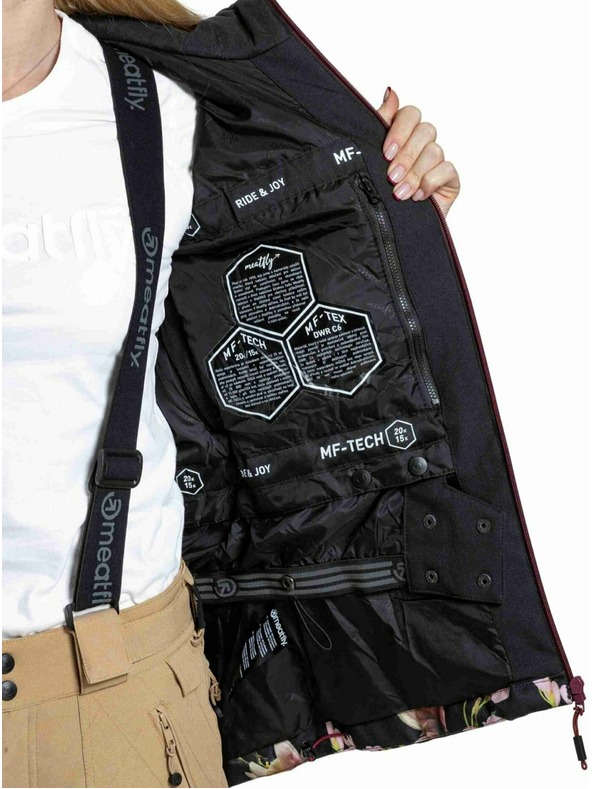 Meatfly Meatfly dámská SNB & SKI bunda Gaia Magnolia / Black